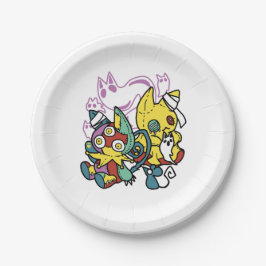 Cats Halloween Art: paw-sehenswert erschreckend Pappteller