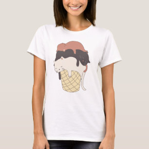 Cats Ice Creme Niedlich Funny T-Shirt