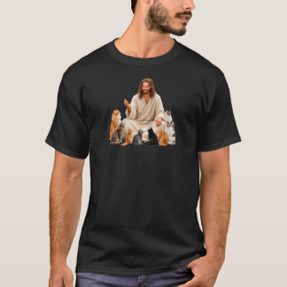 Cats Jesus Christus Tee Kitty Liebhaber Bibelleser