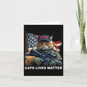 Cats Lives Problem Funny Trump 2024 Katze Karte