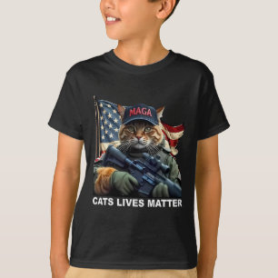 Cats Lives Problem Funny Trump 2024 Katze T-Shirt