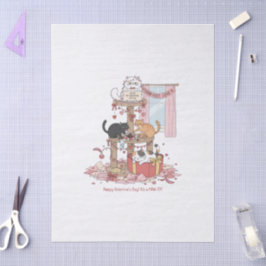  Cat's Meow Valentine's Day Tissue Paper Seidenpapier