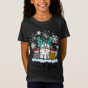 Cats Merry Fluffmas lustige Weihnachtskostüme T-Shirt