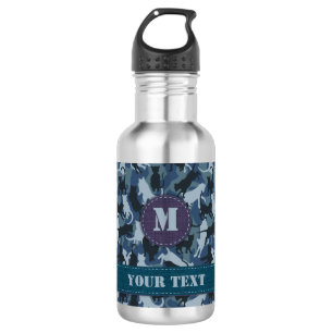 Cats Navy Camouflage Edelstahlflasche