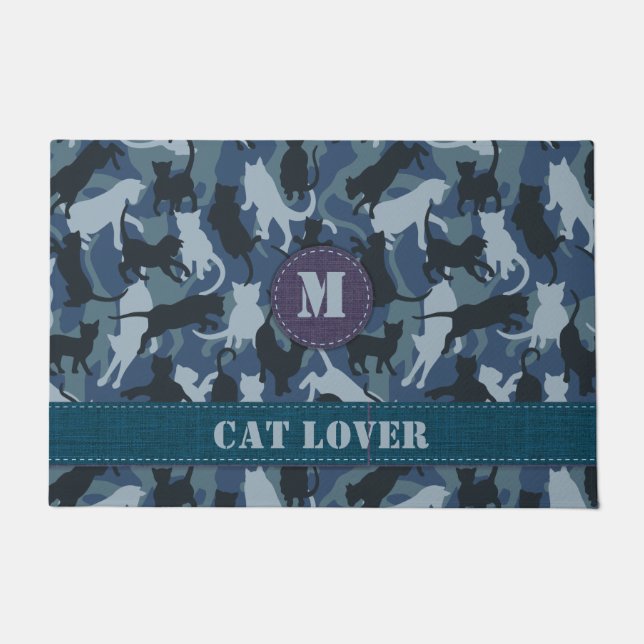 Cats Navy Camouflage Fußmatte (Vorderseite)