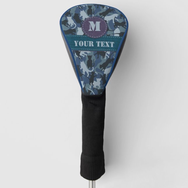 Cats Navy Camouflage Golf Headcover (Vorderseite)