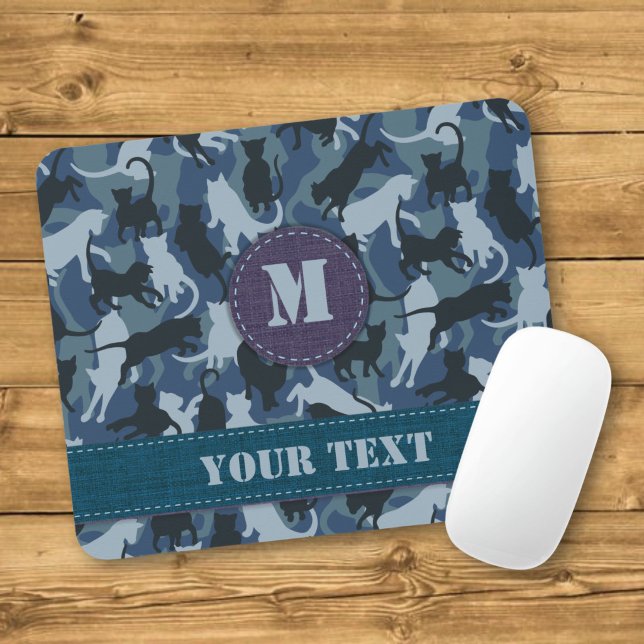 Cats Navy Camouflage Mousepad (Von Creator hochgeladen)