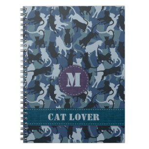 Cats Navy Camouflage Notizblock