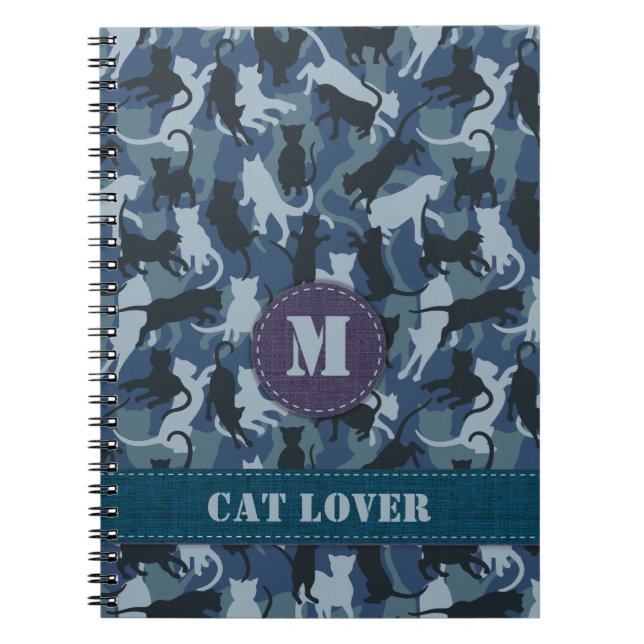 Cats Navy Camouflage Notizblock (Vorderseite)