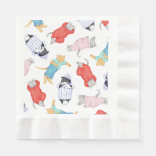 CATS PAJAMAS geprägtes Mittagspapier Napkins Serviette