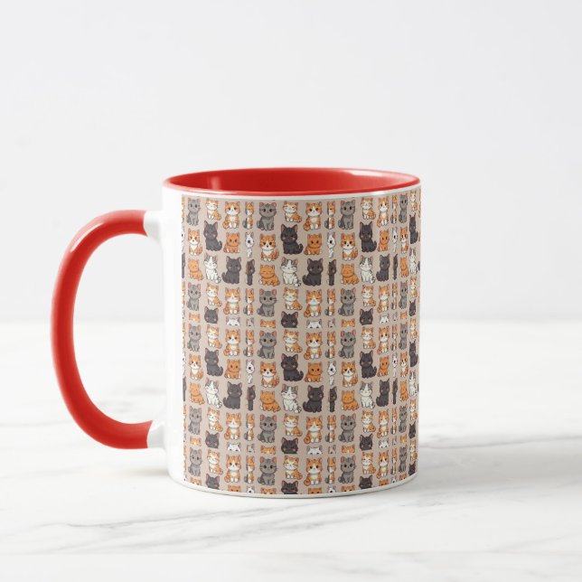 Cats Photo pattern, Mug (Gauche)