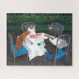 Cats Playing Mahjong