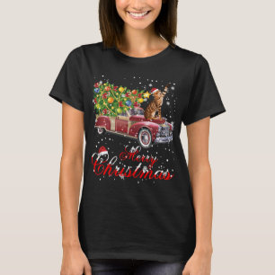 Cats Rides Red Truck Weihnachten Pajama T-Shirt