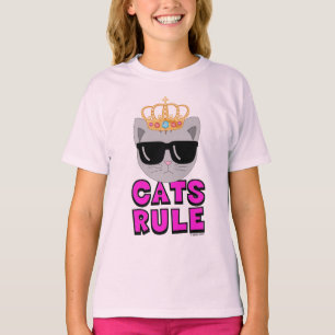 CATS RULE Royal Cat w/Sonnenbrille T-Shirt