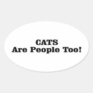 CATS sind auch Menschen! Ovaler Aufkleber