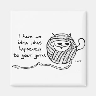 Cats Stechgarn - Funny Cat Magnet