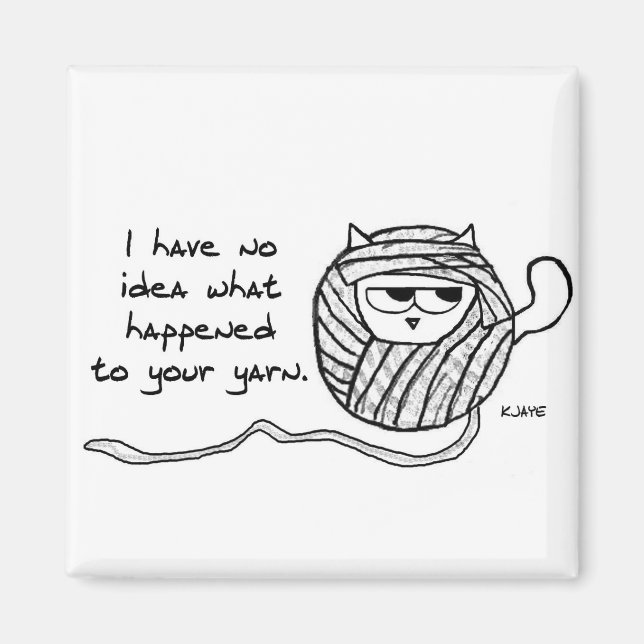 Cats Stechgarn - Funny Cat Magnet (Vorne)