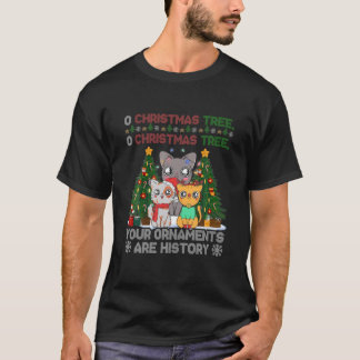 Cats Ugly Tree Weihnachtsschmuck 'Re History Ani T-Shirt