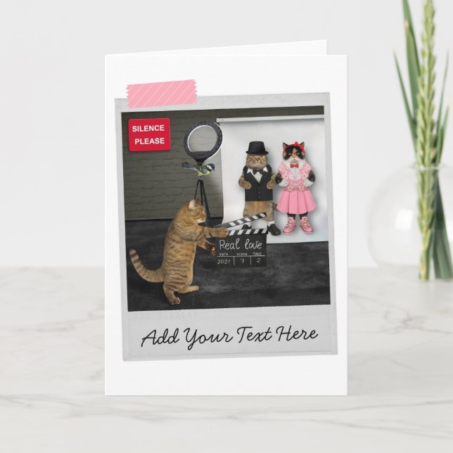 Cats Wedding Movie Set Funny Card Karte (Vorderseite)