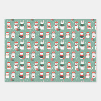 Cats Winter Wonderland Geschenkpapier Set