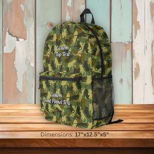 Cats Woodland Camouflage Bedruckter Rucksack