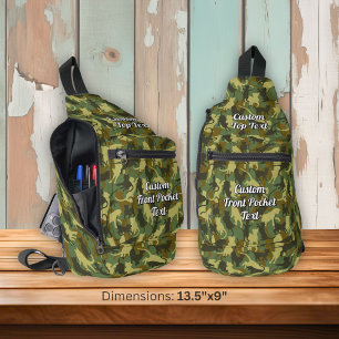 Cats Woodland Camouflage Crossbody Bag