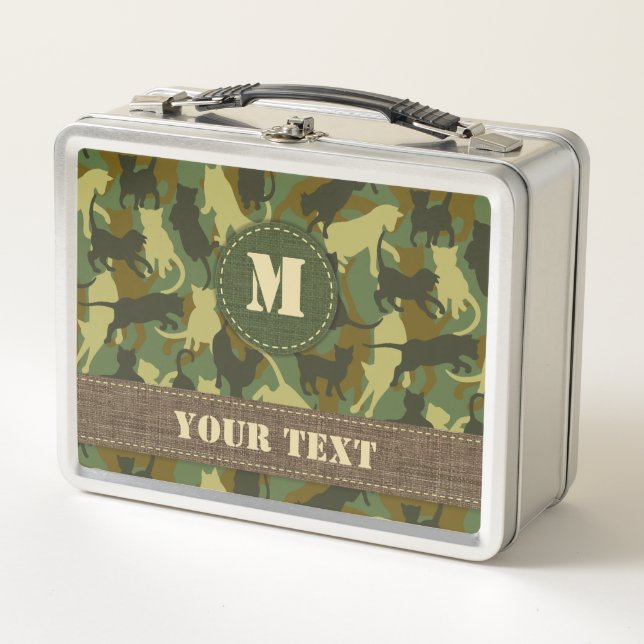 Cats Woodland Camouflage Metall Brotdose (Vorderseite)