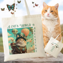 Cats World Adventure Steampunk Heißluftballon