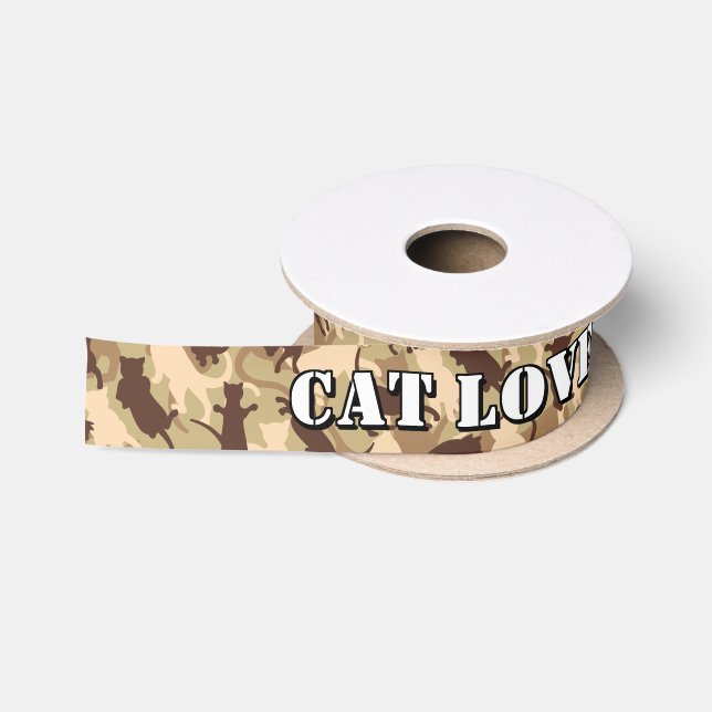 Cats Wüste Camouflage Satin Ribbon Satinband (Spule)
