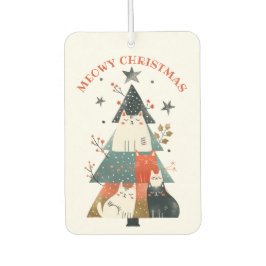 Cats Xmas Tree Meowy Christmas Whimsical Autolufterfrischer