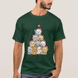 Cats Xmas Tree T-Shirt