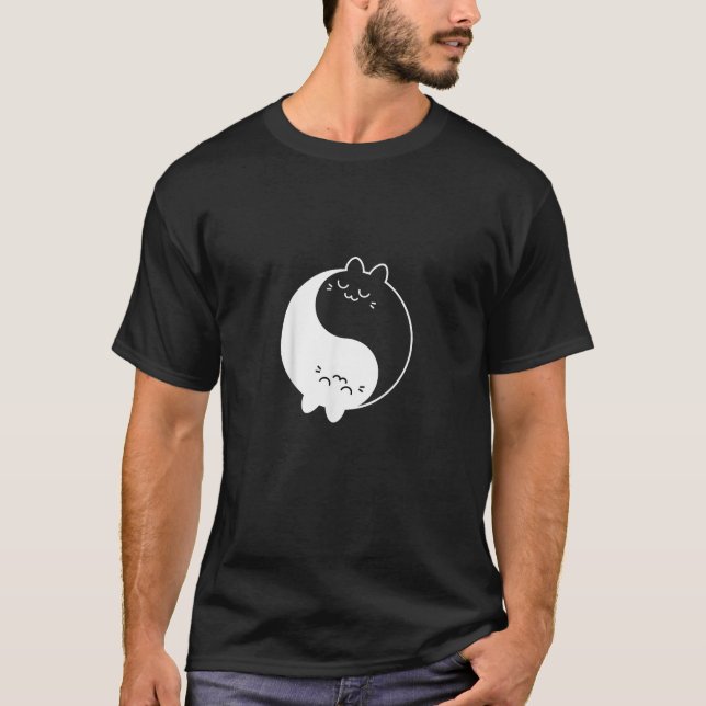 Cats Yin Yang T-Shirt (Vorderseite)