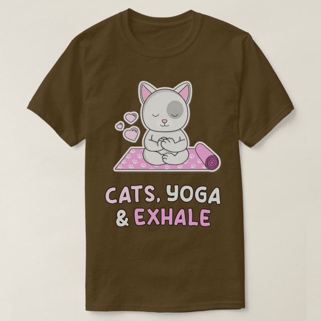 Cats Yoga T-Shirt (Design vorne)