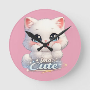 Catsera 1.0 runde wanduhr