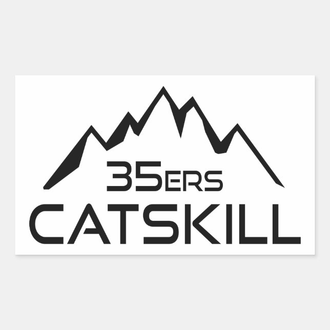 Catskill 35er Berg Rechteckiger Aufkleber (Vorderseite)
