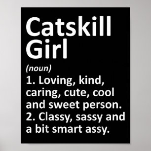 Catskill Mädchen Ny New York Lustige Stadt Heimat Poster