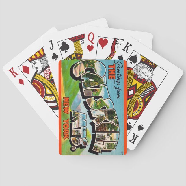 Catskill Mountains Postcard Playing Cards Spielkarten (Rückseite)