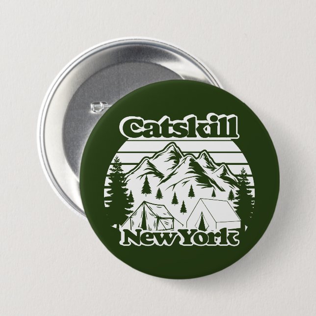 Catskill New York Button (Vorne & Hinten)