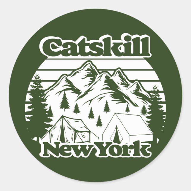 Catskill New York Runder Aufkleber (Vorderseite)