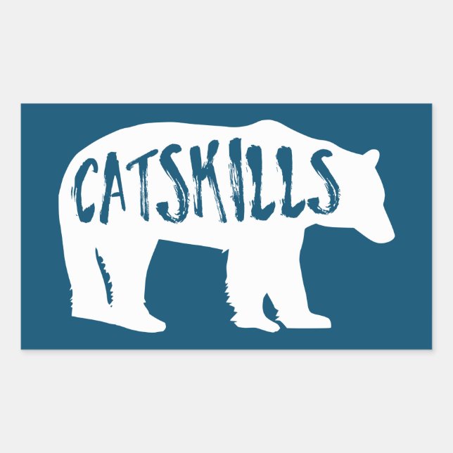 Catskills Bär Rechteckiger Aufkleber (Vorderseite)