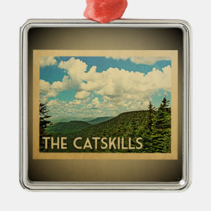Catskills New York Ornament Vintage Travel
