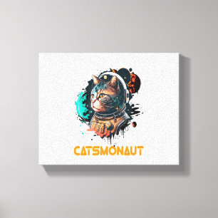 Catsmonaut Astronautenkatze oder Weltraumkatze Leinwanddruck