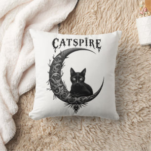 CATSPIRE: Gotischer Mond & Katzenkissen-Design Kissen