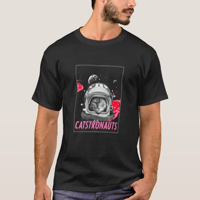 Catstronaut Space Cat  Astronaut Scientist T-Shirt (Vorderseite)