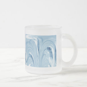 Cattails Abstrakt Glass Tasse - Blau
