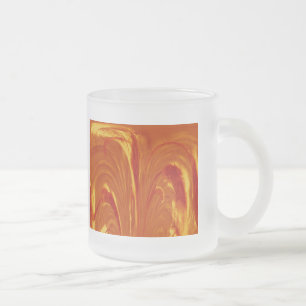 Cattails Abstrakt Glass Tasse - Orange