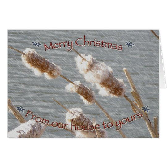 Cattails-frohe Weihnacht-Karte Karte