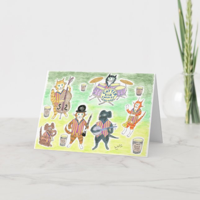 Catter Bilks Jazzband, Klarinette, Doppelbarsch Karte (Vorderseite)