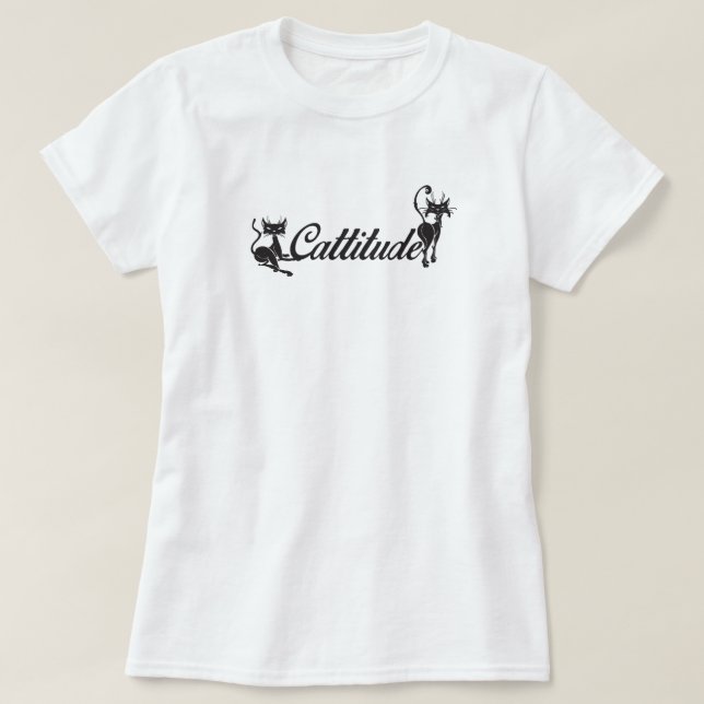 Cattitude 3/4 Sleeve Raglan T - Shirt (Design vorne)