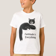 Cattitude est tout badine le T-shirt